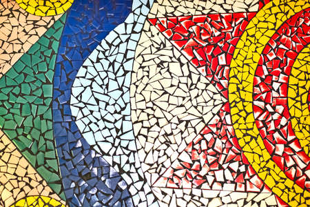 Multi-colored ceramic flooring