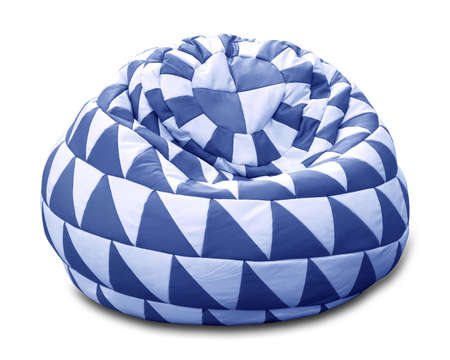 Flexible and adjustable seat bean bag isolated on white backgroundの写真素材