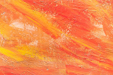 Orange color painting wallの写真素材