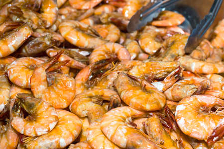 shrimps, shrimp are cooked and ready to eat.の写真素材
