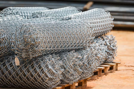 Many wire mesh on the floor.の写真素材