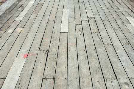 Old wooden floors, Shooting angle in obliquely.の写真素材