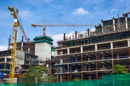 New building construction site industry.のeditorial素材