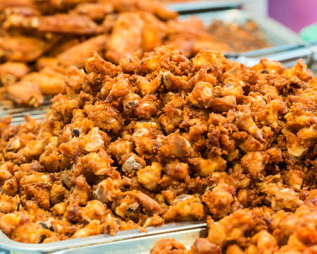 Deep fried chicken tendons tray.の写真素材