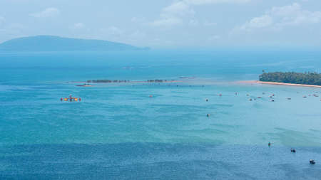 Pak Nam Chumphon. View from Khao (Hill) Matsee Viewpoint in Chumphon province, Thailand