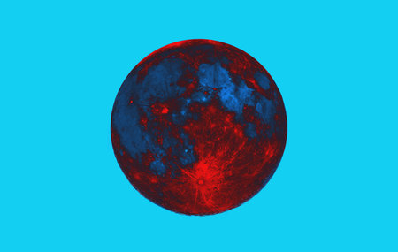 Closeup, Soft blur planet earth globe. Climate change global warming concept isolated cyan background for design or advertising stock photo. Vector illustrationの写真素材