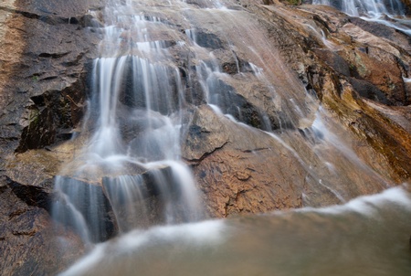beautiful waterfall at samui island, southern of thailandの写真素材