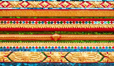 thai art temple wallの写真素材