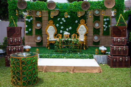 african home made wedding decorationの写真素材