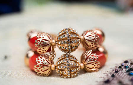 nigerian wedding goal coral beadsの写真素材