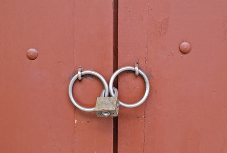 Doorknob with lockの写真素材