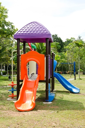 Children playground with white sky のeditorial素材