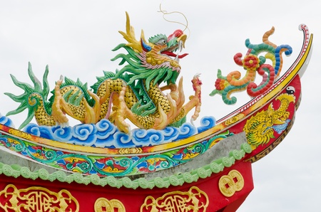 dragon on roofの写真素材