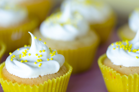 closeup cup cakes, muffinsの写真素材