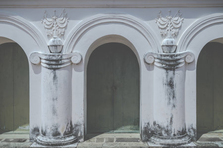 The ancient arch was designed for vintage styleの写真素材