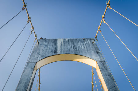 A bridge is in a park in Udon provice, Thailandの写真素材