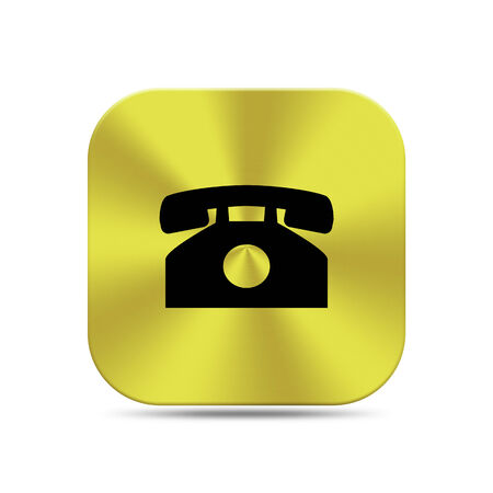 The gold button is design for web and others.の写真素材