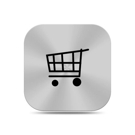 The silver button is design for web and others.の写真素材
