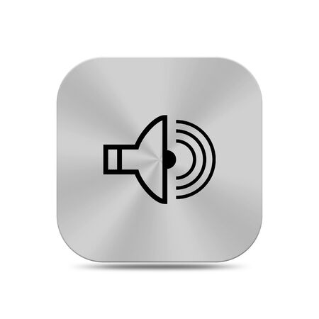 The silver button is design for web and others.の写真素材