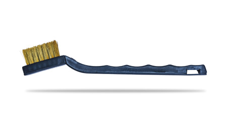 A metal brush is on white backgroundの写真素材