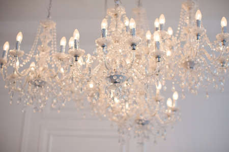 beautiful crystal chandelierの写真素材