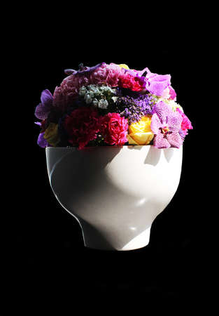 Bouquet of flowers in a vaseの写真素材