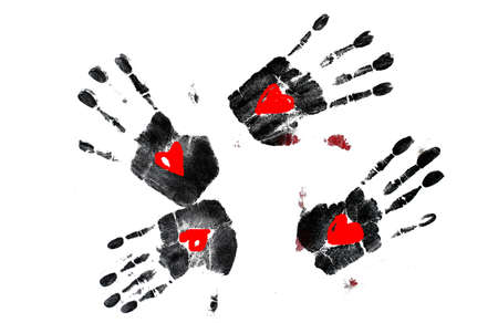 Heart Shape in female handsの写真素材