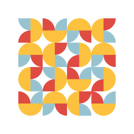 Mid century modern retro wall art. Great for home decoration, greeting card, packages, wrapping, business card, stationery, textile, etc.のイラスト素材