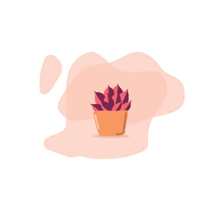 Simple potted plant vector.Great for invitation, greeting card, packages, wrapping, etc. Botanical illustration design.のイラスト素材