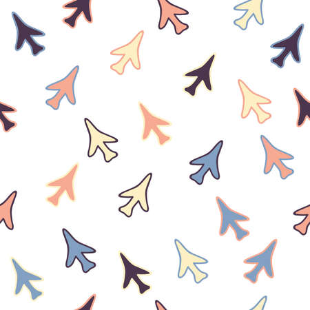 Simple plane repeat pattern. Organic shape with retro color scheme. Great for textile, wallpaper, fabric, packages, wrapping, decoration, etc.のイラスト素材