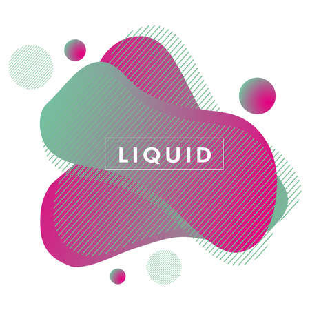 Trendy liquid banner template. Great for social media posts, mobile apps, banners design, business cards, invitations, gift cards, brochures.のイラスト素材