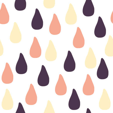 Simple object repeat pattern. Organic shape with retro color scheme. Great for textile, wallpaper, fabric, packages, wrapping, decoration, etc.のイラスト素材