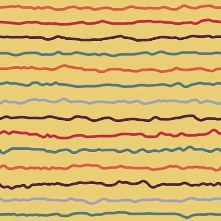 Simple horizontal line repeat pattern. Organic shape element for textile, wallpaper, fabric, packages, wrapping, decoration, etc.のイラスト素材