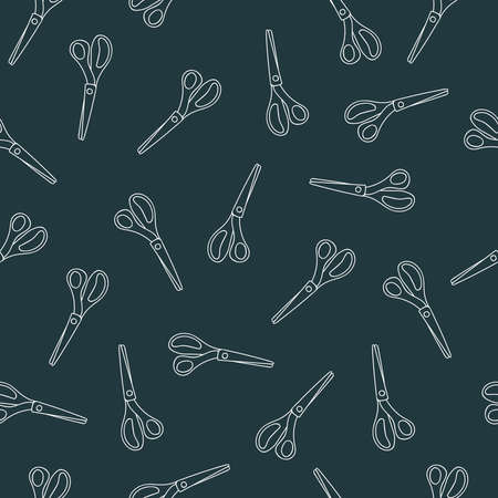 Simple scissor doodle repeat pattern. Organic shape element for textile, wallpaper, fabric, packages, wrapping, decoration, etc.のイラスト素材