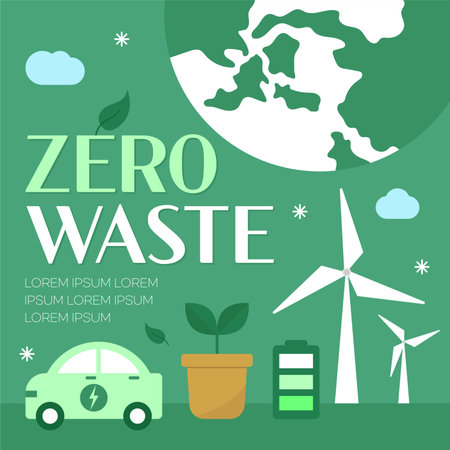 Zero waste illustrationのイラスト素材