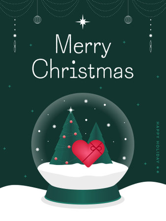 Merry Christmas and Happy New Year Greeting Card. Vector Illustrationのイラスト素材