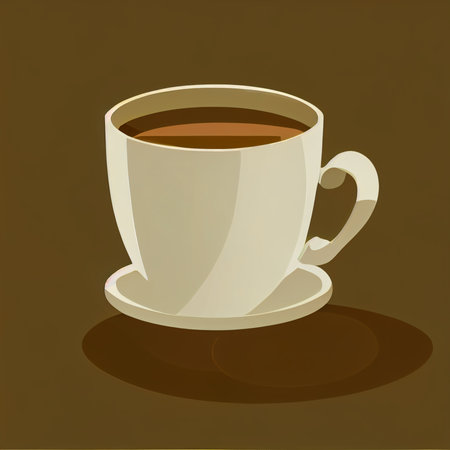 A cup of coffee. High quality illustrationの写真素材