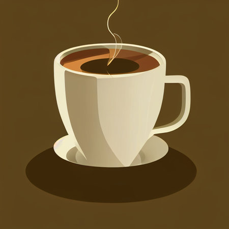 A cup of coffee. High quality illustrationの写真素材