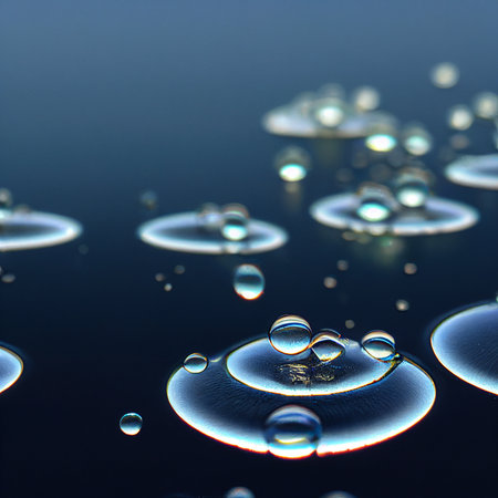 Background with water drops. High quality illustrationの写真素材