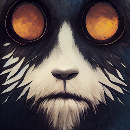 Graphic representation of a humanized animal. High quality illustrationの写真素材