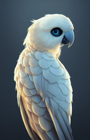 Image of a parrot drawn in  style. High quality illustrationの写真素材