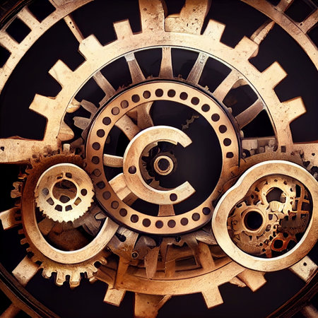Abstract image in Steampunk style. High quality illustration