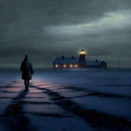 Image of the north in inclement weather. High quality illustrationの写真素材