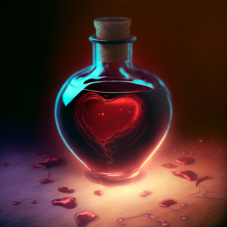 Image of a potion in the style of fantasy. High quality illustrationの写真素材