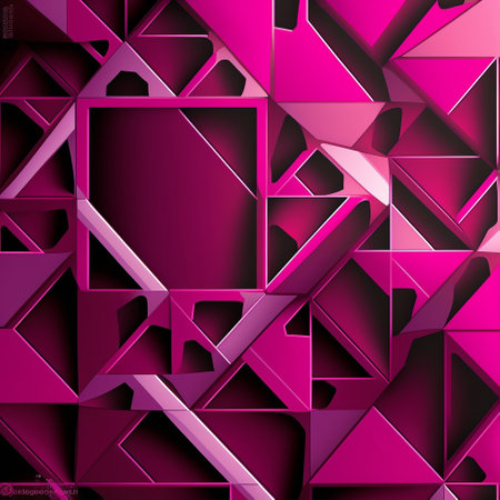 Panton next year, magenta, neon geometric shapes, background. High quality illustrationの写真素材