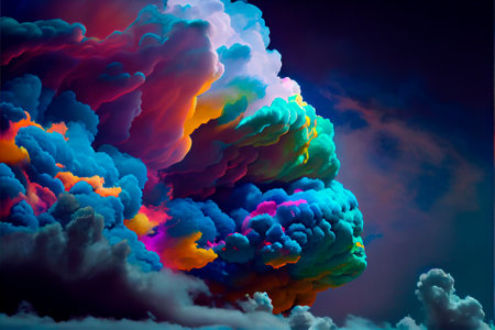 Colored clouds of plasticine, art. High quality illustrationの写真素材