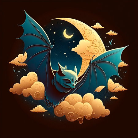 Cartoon image of a bat. High quality illustrationの写真素材