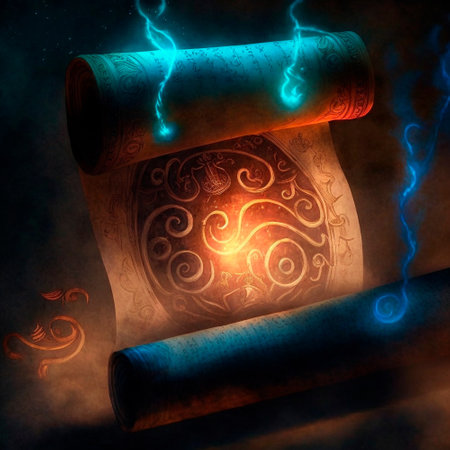 Ancient Magic List. High quality illustration