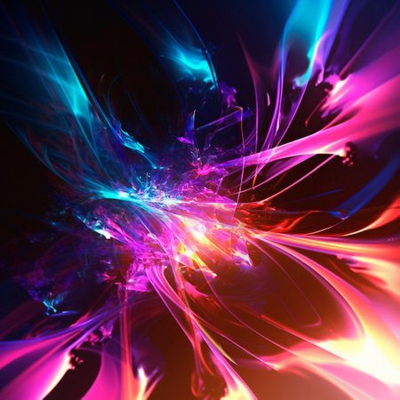space background with different elements of rainbow colors. High quality illustrationの写真素材