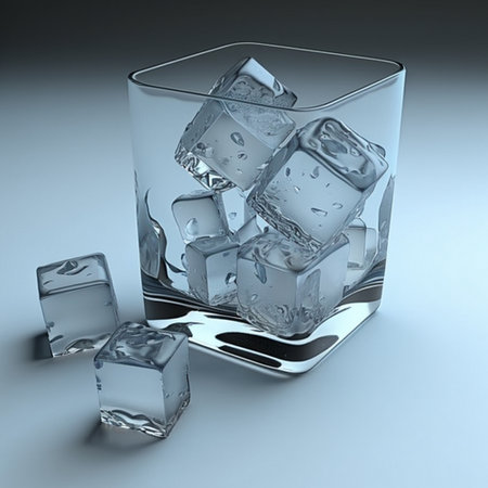 Ice in a glass. High quality illustrationの写真素材